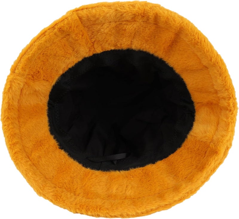 Umeepar Winter Faux Fur Fuzzy Bucket Hat Fluffy Warm Hat for Women Men - Image 3